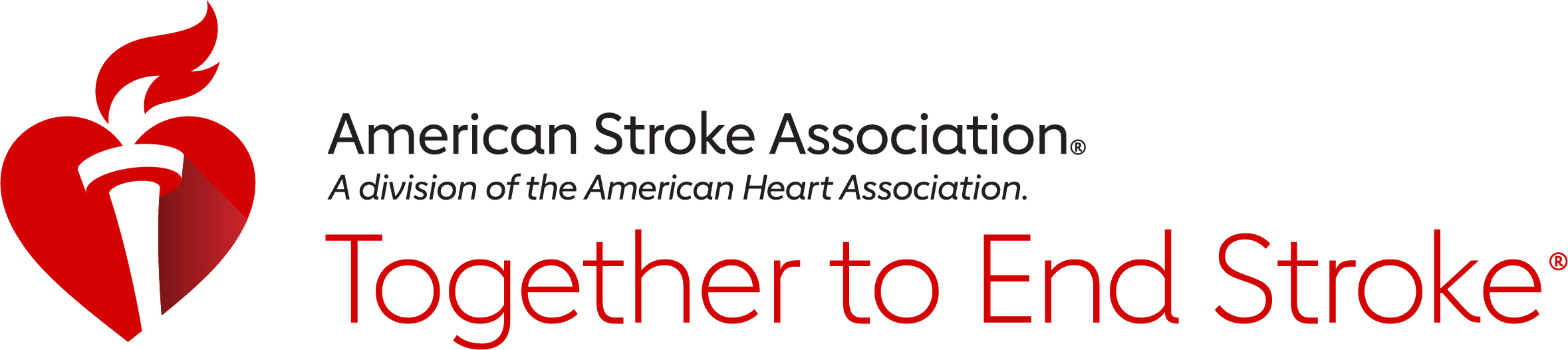 American Stroke Association a division of the American Heart Association Together to End Stroke Logo